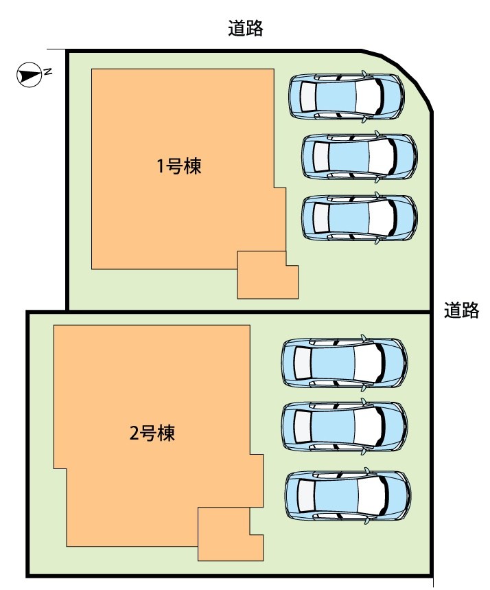 員弁郡東員町笹尾西　1号地 区画図