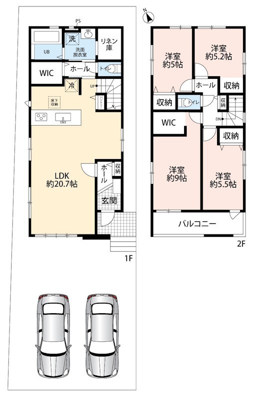 江南市今市場町美和　第2期　1号地 間取図・土地図