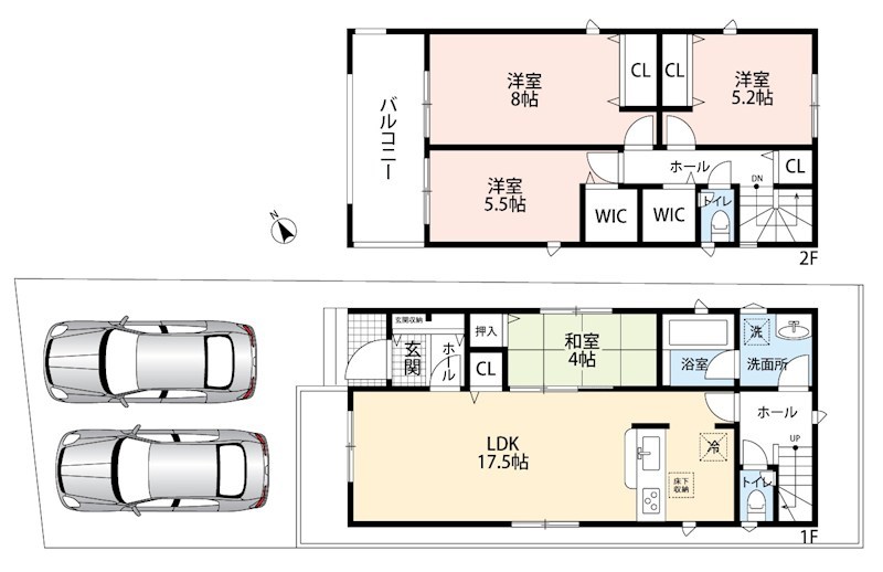 一宮市三条通　第7期　2号地 間取図・土地図