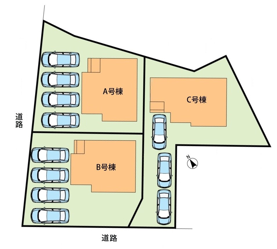 一宮市萩原町高松東郷裏　1号地 区画図
