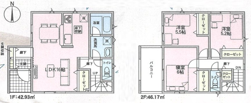 枚方市釈尊寺町　第4期　1号地 間取図・土地図