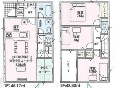 枚方市釈尊寺町　第4期　4号地 間取図・土地図