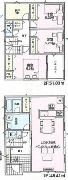 枚方市釈尊寺町　第4期　10号地  間取図・土地図