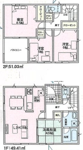 枚方市釈尊寺町　第4期　12号地 間取図・土地図