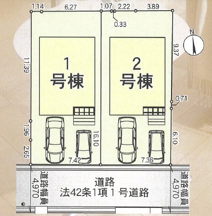 枚方市楠葉野田　第2期　1号地 区画図