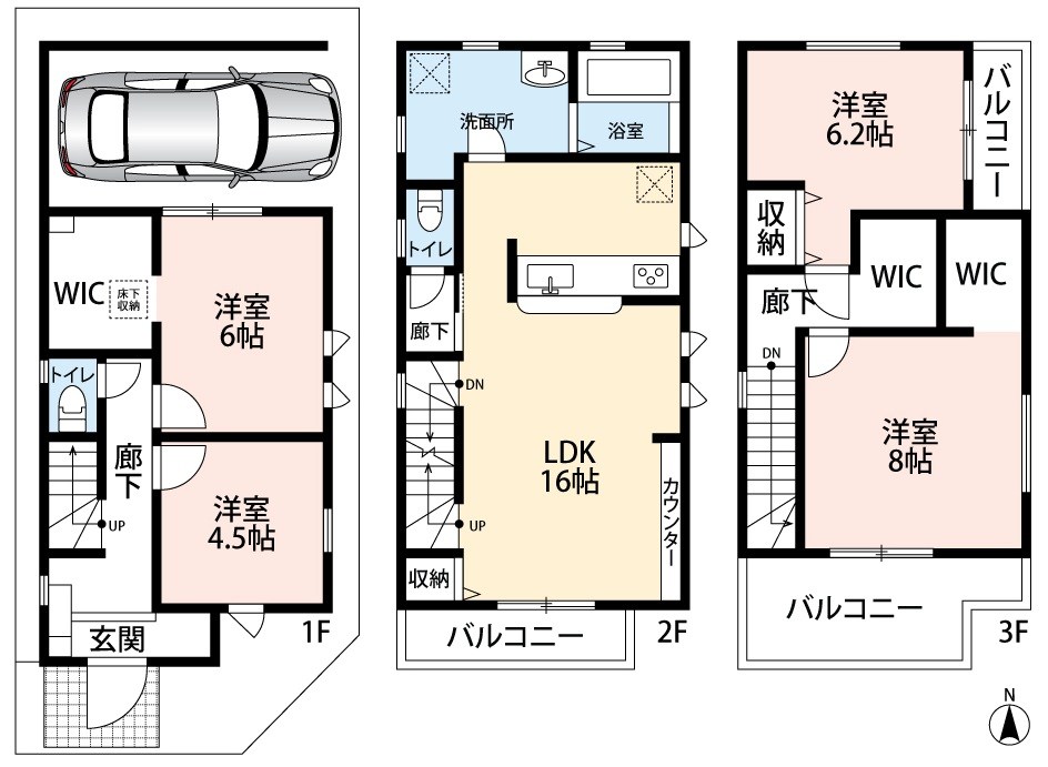 柏原市国分西　第2期　 間取図・土地図