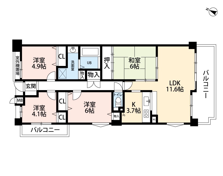 日興交野スカイマンション 間取図・土地図