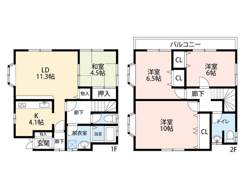 寝屋川市菅相塚町 間取図・土地図