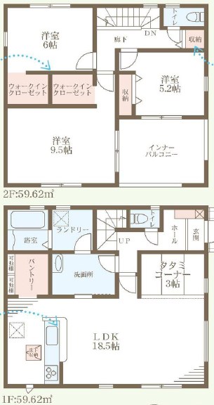 堺市美原区平尾　第3期　2号地  間取図・土地図