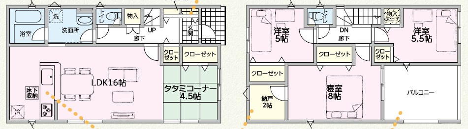 和歌山市有本　第3期　2号地 間取図・土地図