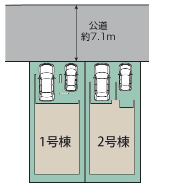 池田市豊島北　1号地 区画図