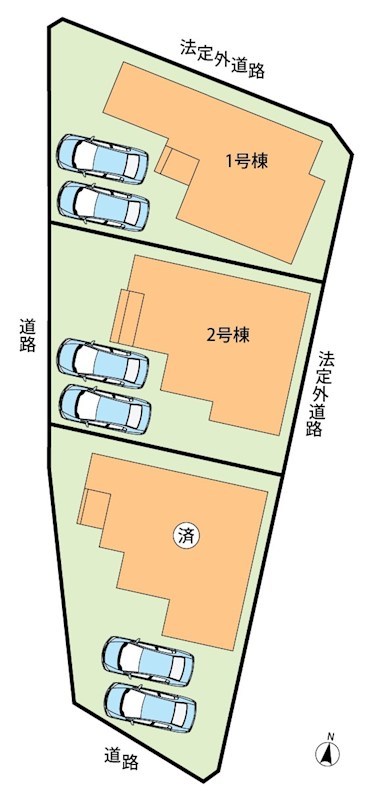 柏原市田辺　第4期　1号地 区画図