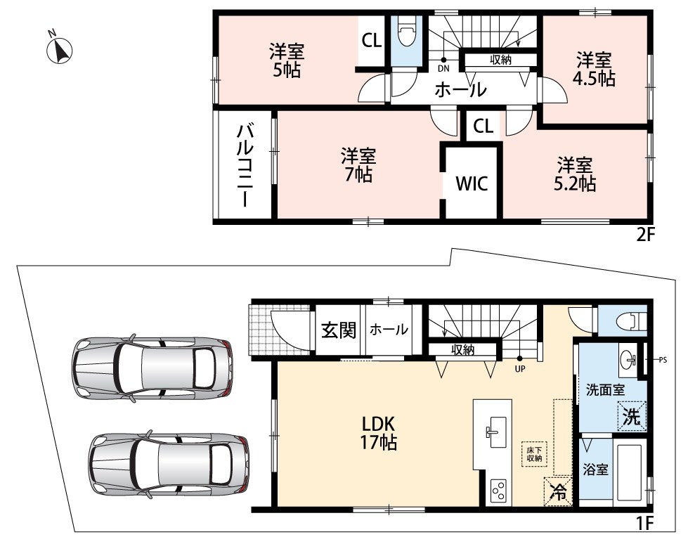 四條畷市二丁通町　第1期　1号地 間取図・土地図