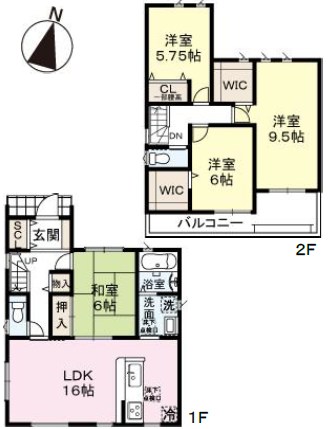 大阪狭山市大野台　第12期　1号地 間取図・土地図