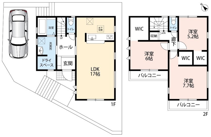 枚方市高田　第2期　 間取図・土地図