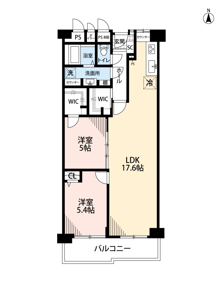 労住まきのハイツ一号棟 間取図・土地図