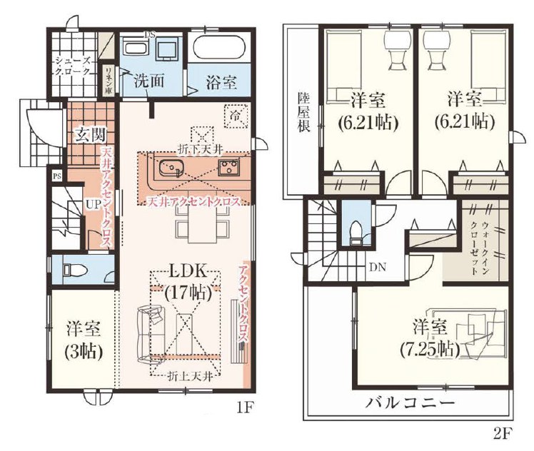 岸和田市八幡町　1号地 間取図・土地図