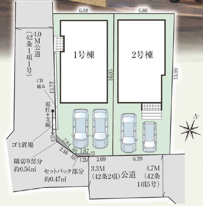 岸和田市八幡町　2号地 区画図
