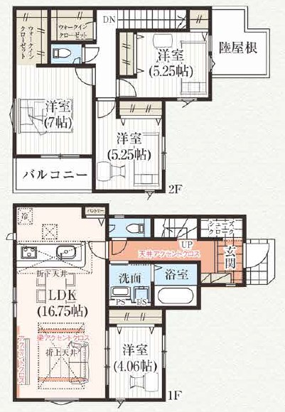 柏原市田辺　第3期　1号地 間取図・土地図