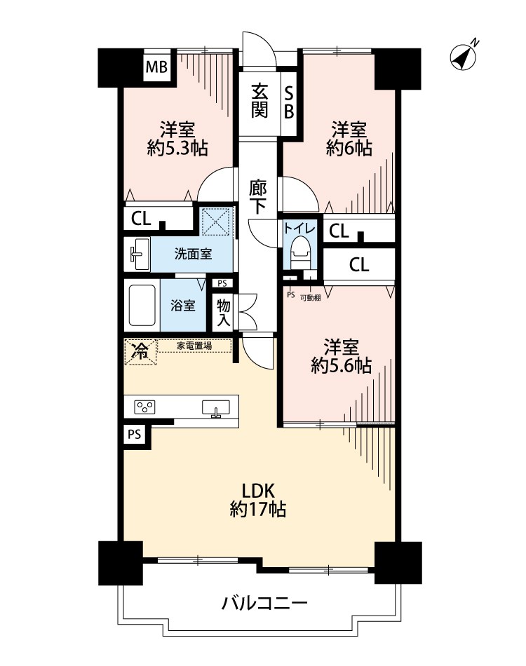 ダイアパレス樟葉 間取図・土地図