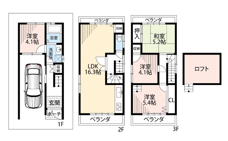 枚方市渚栄町 間取図・土地図