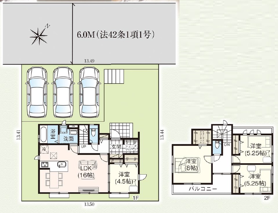 茨木市山手台　 間取図・土地図