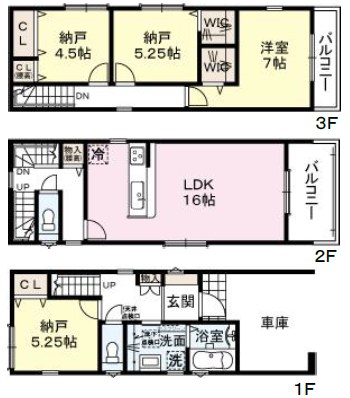 大阪市西淀川区中島　第12期　1号地 間取図・土地図