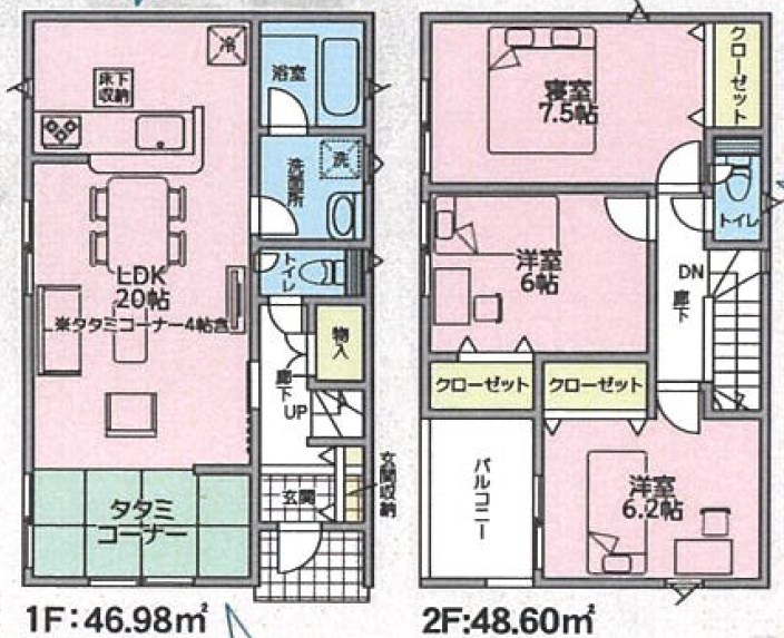 交野市神宮寺　第7期　3号地 間取図・土地図