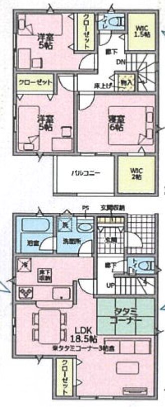 交野市神宮寺　第7期　8号地  間取図・土地図