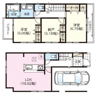 枚方市野村北町　第2期　 間取図・土地図