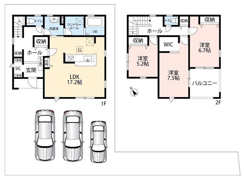 岐阜市東鶉　5号地  間取図・土地図