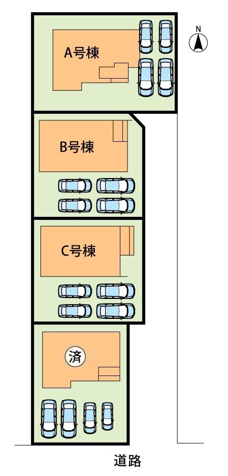 岐阜市茜部菱野　A号地 区画図