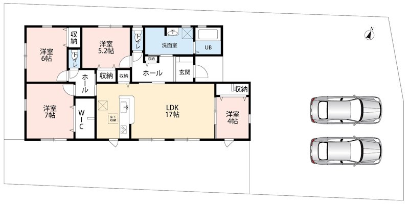 中津川市手賀野　3号地 間取図・土地図