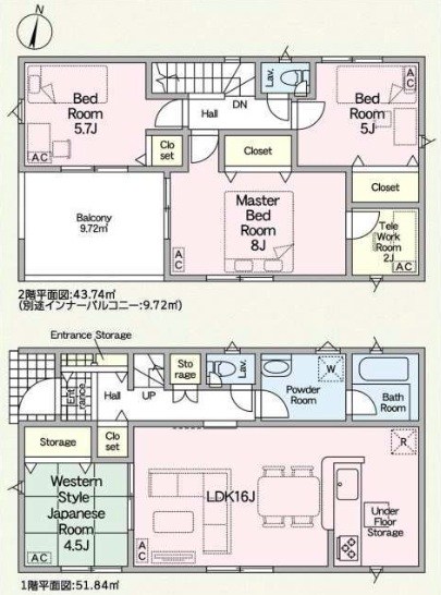 岐阜市中川原　第2期　1号地 間取図・土地図