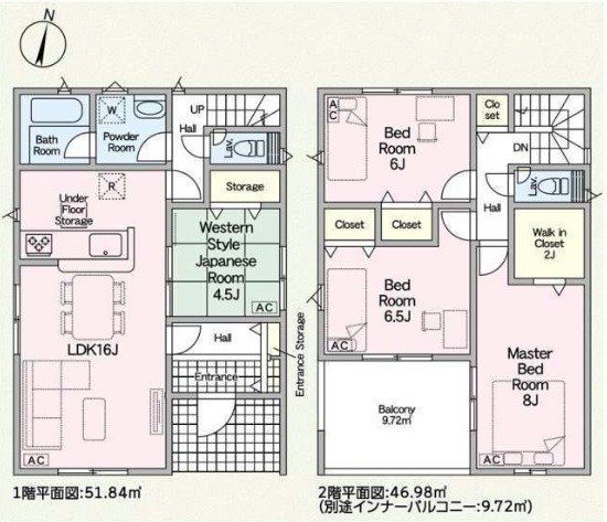 岐阜市中川原　第2期　3号地  間取図・土地図