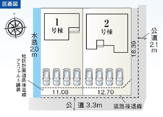岐阜市茶屋新田　1号地 区画図