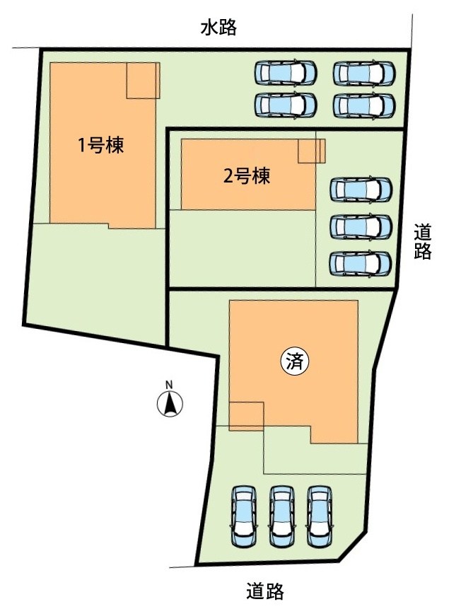 羽島郡笠松町米野　1号地 区画図