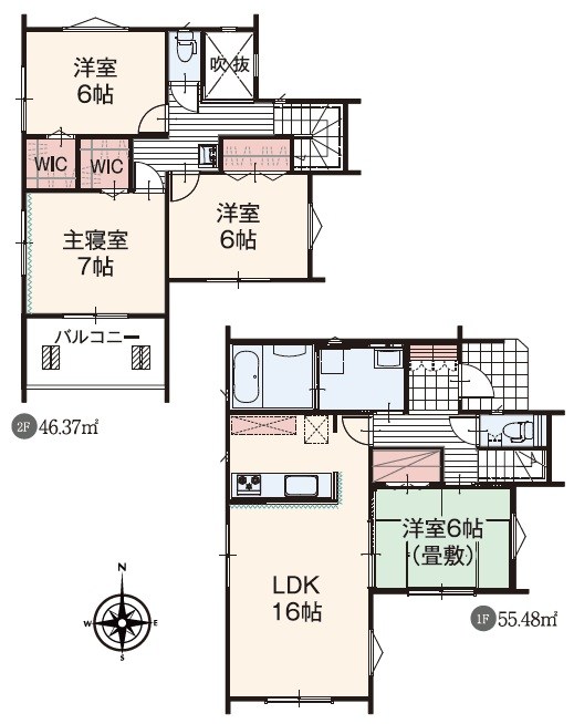 大垣市本今　1号地 間取図・土地図