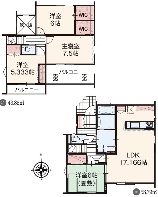 大垣市本今　2号地 間取図・土地図