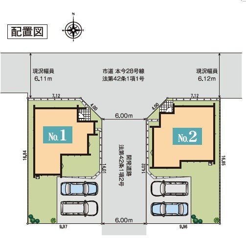 大垣市本今　2号地 区画図