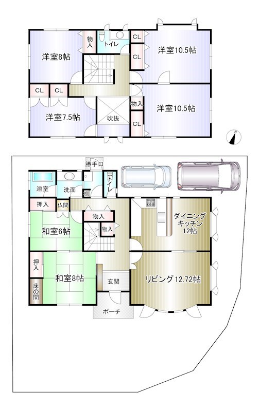 鴨谷台１丁　戸建 間取り図