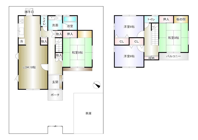 晴美台１丁　戸建 間取り図