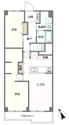 泉北星和台コーポラス 間取り図