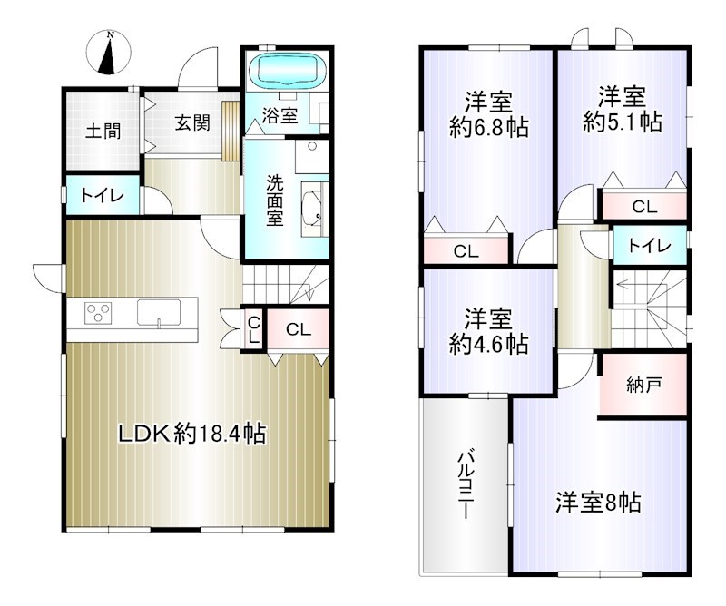 高倉台２丁　１号棟 間取り図