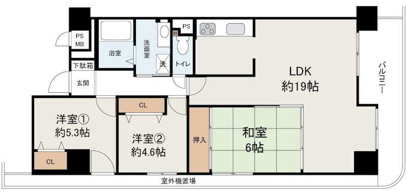 ファミール竹城台 間取り図