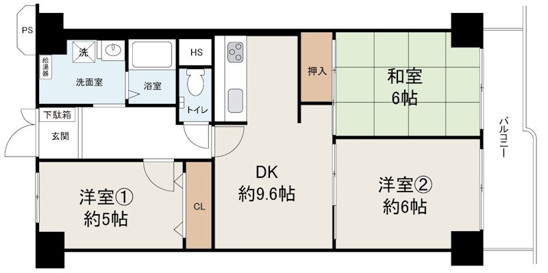 泉北星和台コーポラス 間取り図