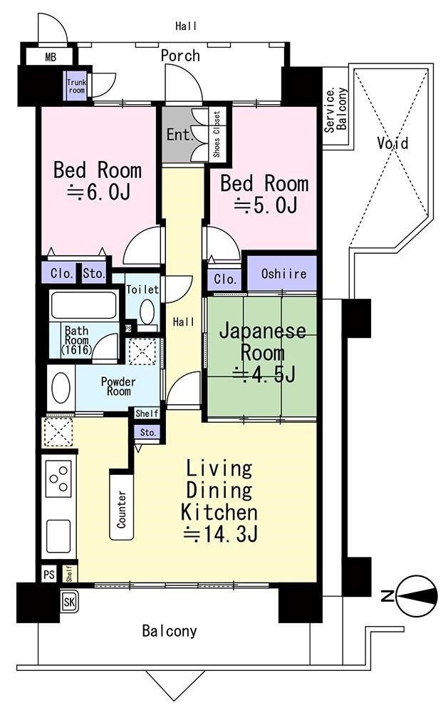 ロイヤルアーク泉ヶ丘 間取り図