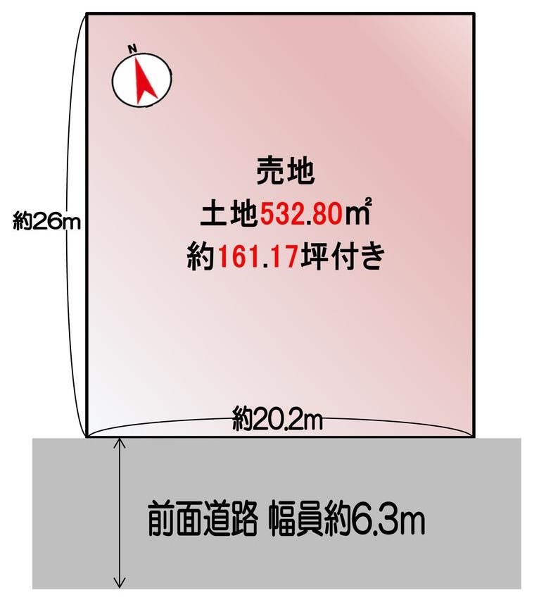 竹城台２丁　土地 間取り図
