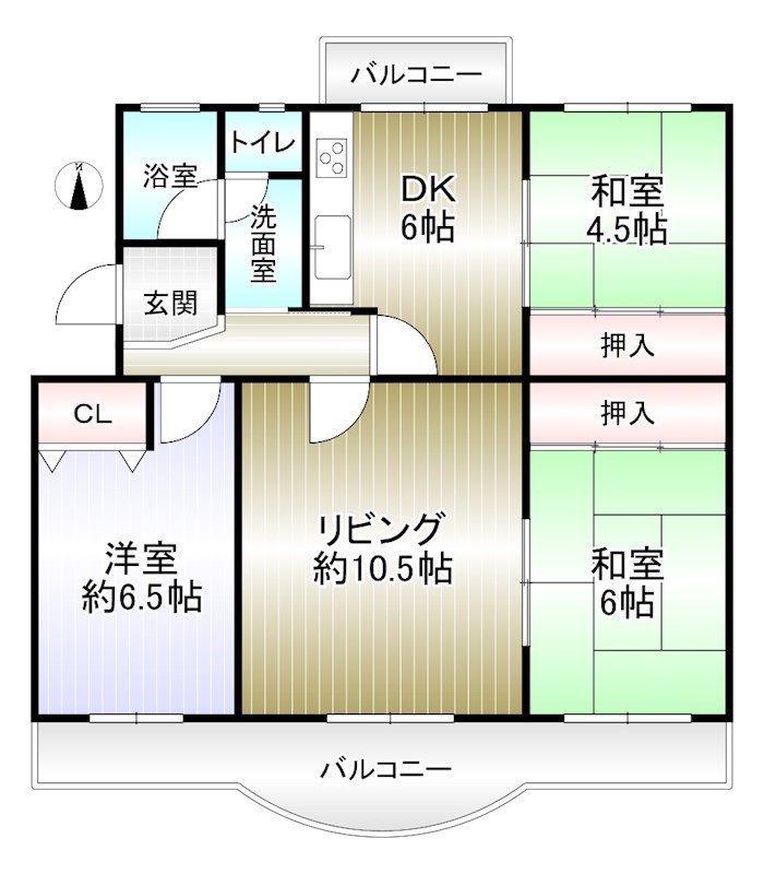 市公社若松台分譲住宅18棟 間取り図