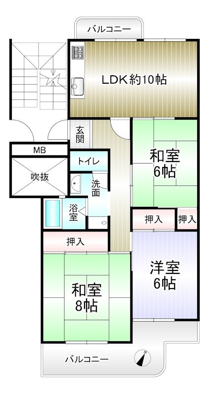 新檜尾台第2次住宅　2号棟 間取り図